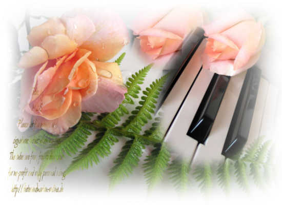 rose et piano